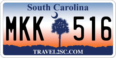 SC license plate MKK516