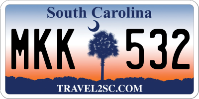 SC license plate MKK532