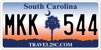 SC license plate MKK544