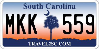 SC license plate MKK559