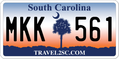 SC license plate MKK561