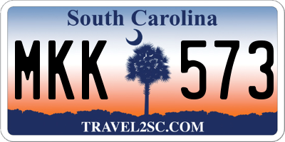 SC license plate MKK573