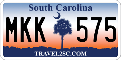SC license plate MKK575