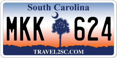 SC license plate MKK624