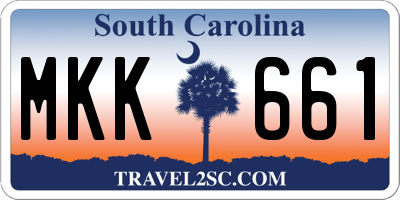 SC license plate MKK661