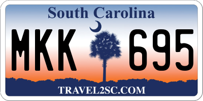 SC license plate MKK695