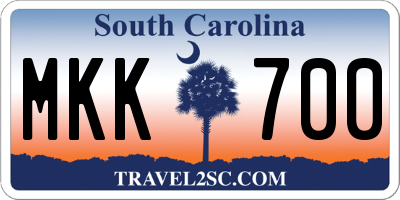 SC license plate MKK700