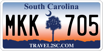 SC license plate MKK705
