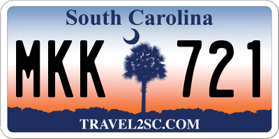 SC license plate MKK721