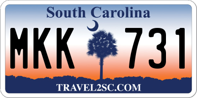 SC license plate MKK731