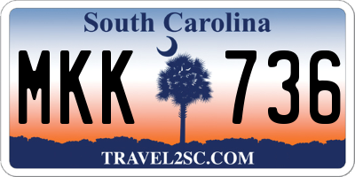SC license plate MKK736