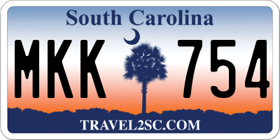 SC license plate MKK754