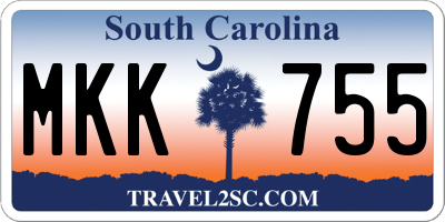SC license plate MKK755