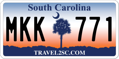 SC license plate MKK771