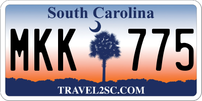 SC license plate MKK775