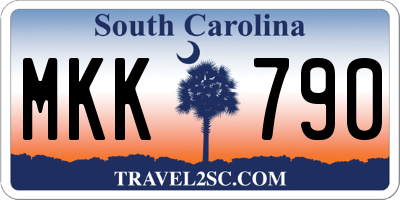 SC license plate MKK790
