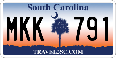SC license plate MKK791