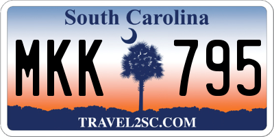SC license plate MKK795