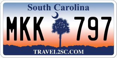SC license plate MKK797