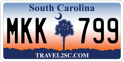 SC license plate MKK799