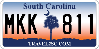 SC license plate MKK811