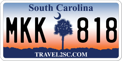 SC license plate MKK818