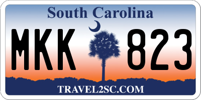 SC license plate MKK823