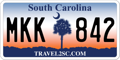 SC license plate MKK842