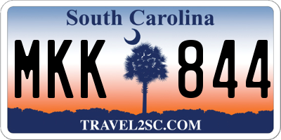 SC license plate MKK844