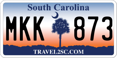 SC license plate MKK873