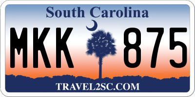 SC license plate MKK875