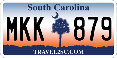 SC license plate MKK879