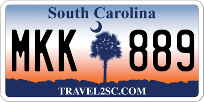 SC license plate MKK889