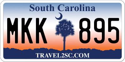 SC license plate MKK895