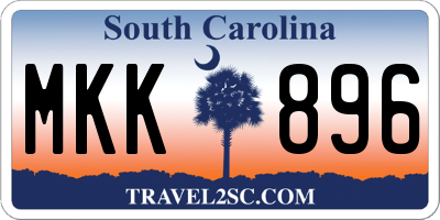SC license plate MKK896