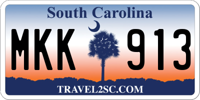 SC license plate MKK913