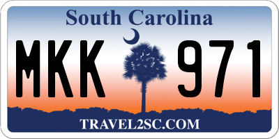 SC license plate MKK971