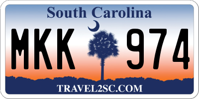 SC license plate MKK974