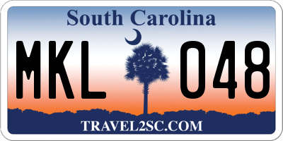 SC license plate MKL048