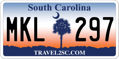 SC license plate MKL297