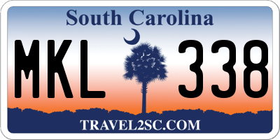 SC license plate MKL338