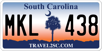 SC license plate MKL438