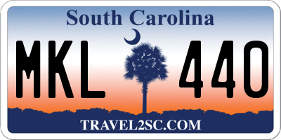 SC license plate MKL440