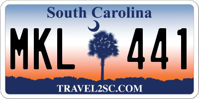 SC license plate MKL441