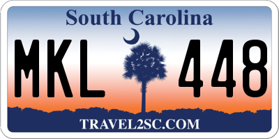 SC license plate MKL448