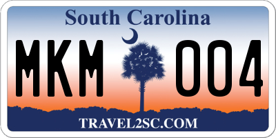 SC license plate MKM004