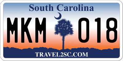 SC license plate MKM018