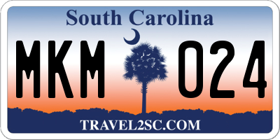 SC license plate MKM024