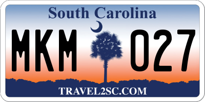 SC license plate MKM027
