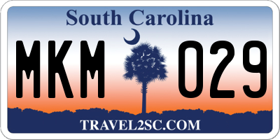 SC license plate MKM029